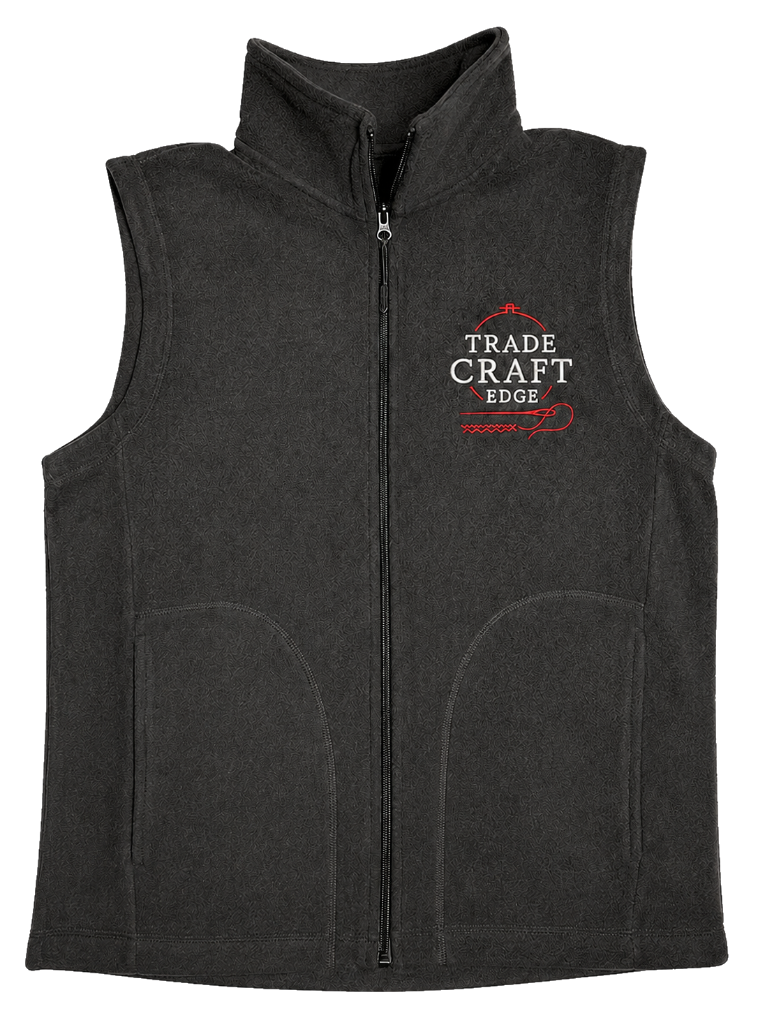 Vestă fleece neagră cu logo TradeCraftEdge brodat
